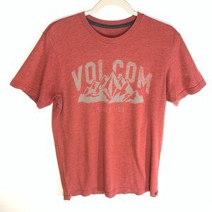 3/$25 Volcom Skate Men's Heather Tee Pale Red M